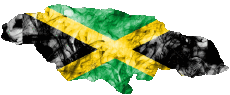 Bandiere America Giamaica Carta Geografica 