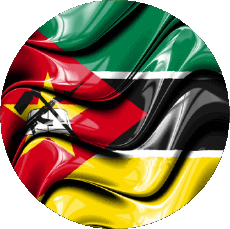 Drapeaux Afrique Mozambique Rond 