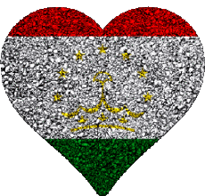 Fahnen Asien Tadschikistan Herz 