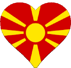 Fahnen Europa Mazedonien Herz 
