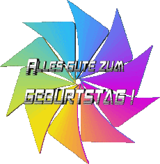 Messages German Alles Gute zum Geburtstag Zusammenfassung - geometrisch 016 