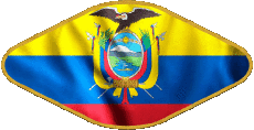 Fahnen Amerika Ecuador Oval 02 