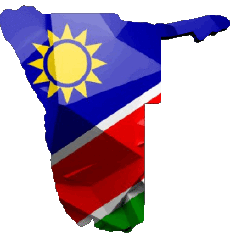 Drapeaux Afrique Namibie Carte 
