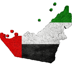 Flags Asia United Arab Emirates Map 