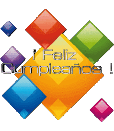 Mensajes Español Feliz Cumpleaños Abstracto - Geométrico 014 