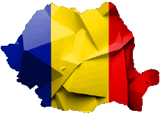 Fahnen Europa Rumänien Karte 