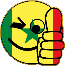 Banderas África Senegal Smiley - OK 
