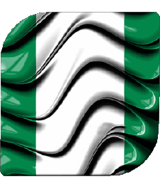 Flags Africa Nigeria Square 