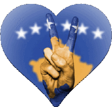 Flags Europe Kosovo Heart 