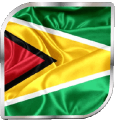 Bandiere America Guyana Quadrato 