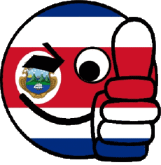 Banderas América Costa Rica Smiley - OK 