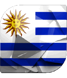 Bandiere America Uruguay Quadrato 