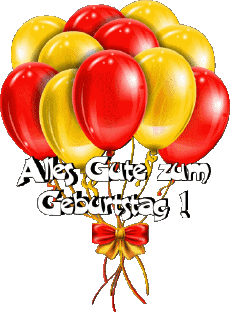 Nachrichten Deutsche Alles Gute zum Geburtstag Luftballons - Konfetti 007 
