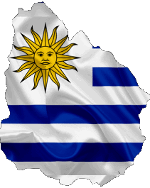 Banderas América Uruguay Mapa 