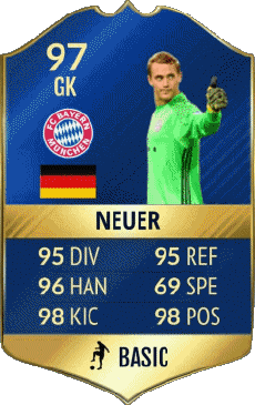 Multimedia Videogiochi F I F A - Giocatori carte Germania Manuel Neuer 