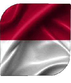 Bandiere Asia Indonesia Quadrato 