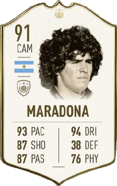 Multi Media Video Games F I F A - Card Players Argentina Diego Maradona 
