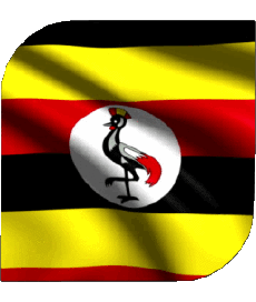 Bandiere Africa Uganda Quadrato 