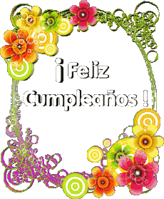 Nachrichten Spanisch Feliz Cumpleaños Floral 013 