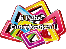 Mensajes Español Feliz Cumpleaños Abstracto - Geométrico 017 