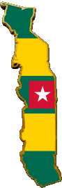 Bandiere Africa Togo Carta Geografica 