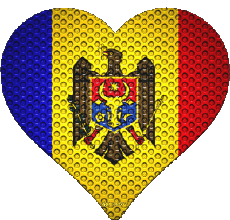 Bandiere Europa Moldova Cuore 