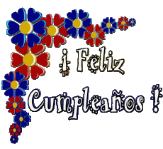 Mensajes Español Feliz Cumpleaños Floral 005 