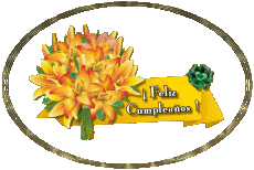Mensajes Español Feliz Cumpleaños Floral 008 