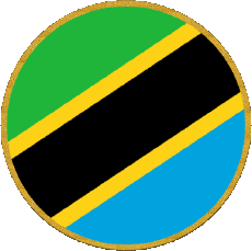 Banderas África Tanzania Rond 