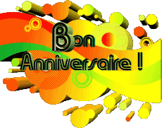 Messages French Bon Anniversaire Abstrait - Géométrique 009 