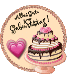 Messagi Tedesco Alles Gute zum Geburtstag Kuchen 006 