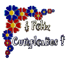 Messages Espagnol Feliz Cumpleaños Floral 005 