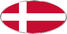 Bandiere Europa Danimarca Ovale 