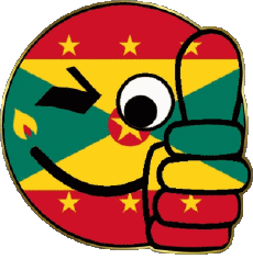 Flags America Grenada islands Smiley - OK 