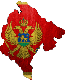 Banderas Europa Montenegro Mapa 