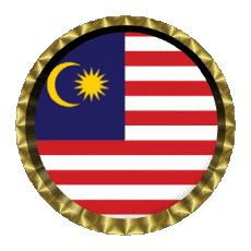 Fahnen Asien Malaysia Rund - Ringe 
