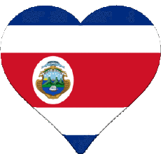 Bandiere America Costa Rica Cuore 