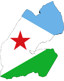 Gif Carte Djibouti Afrique Drapeaux